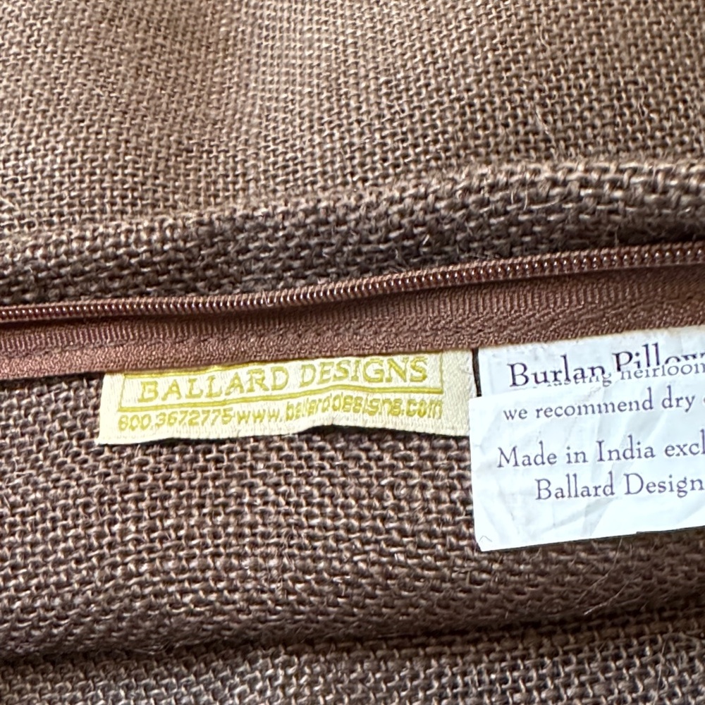 Ballard Designs Brown Accent Pillow